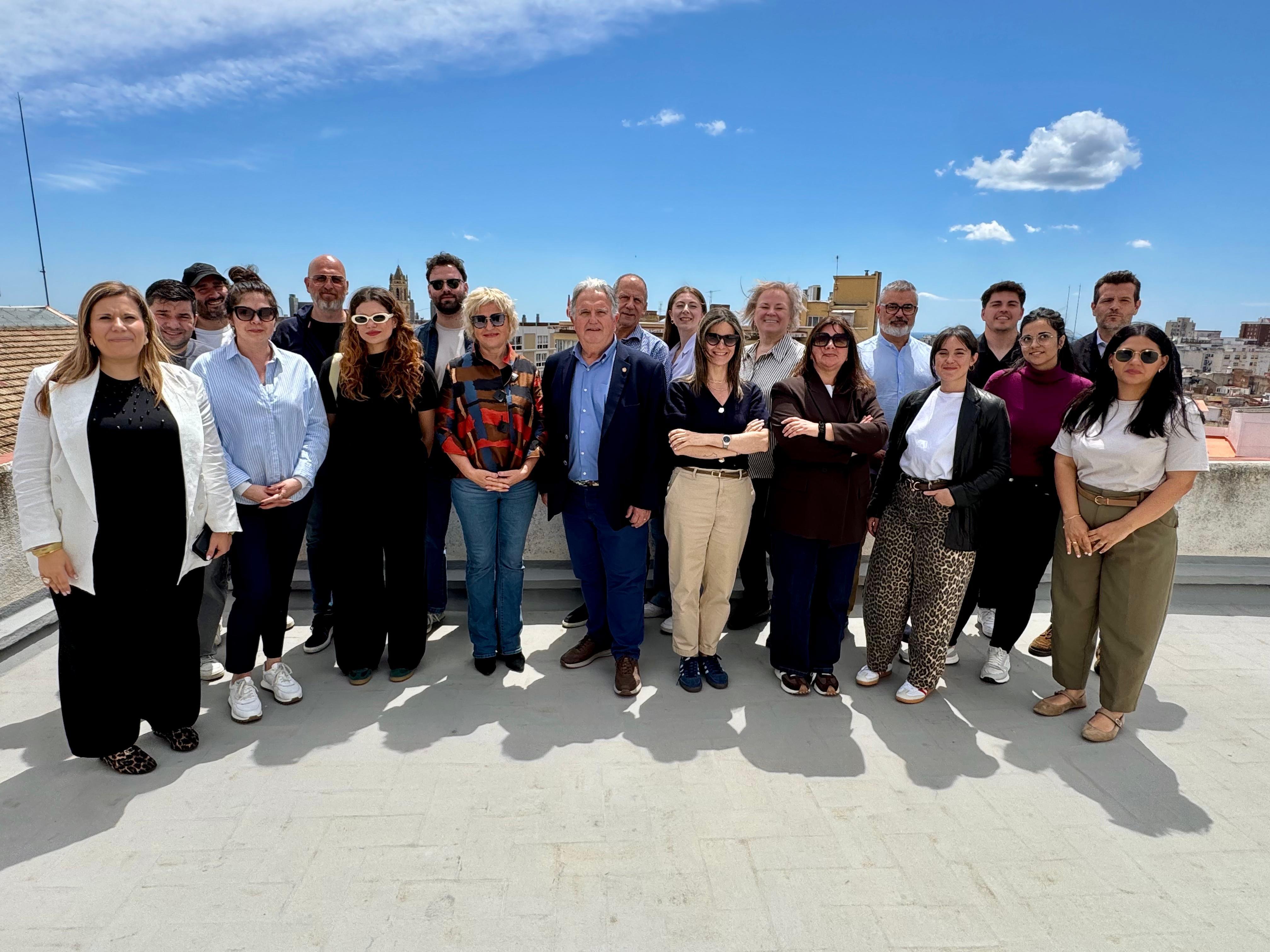 EU FOODPACT project partners on a rooftop in Reus